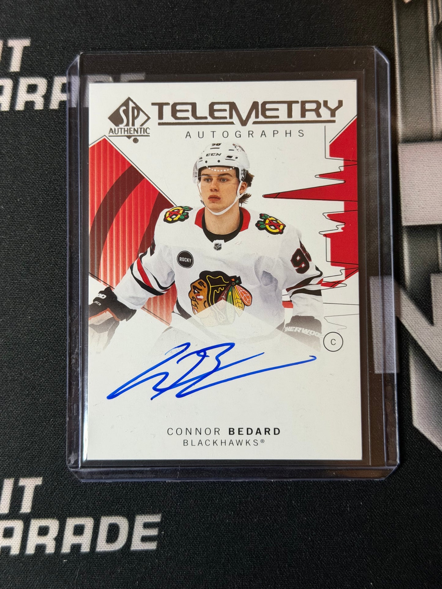24-25 UD SP AUTHENTIC TELEMETRY CONNOR BEDARD AUTOGRAPH