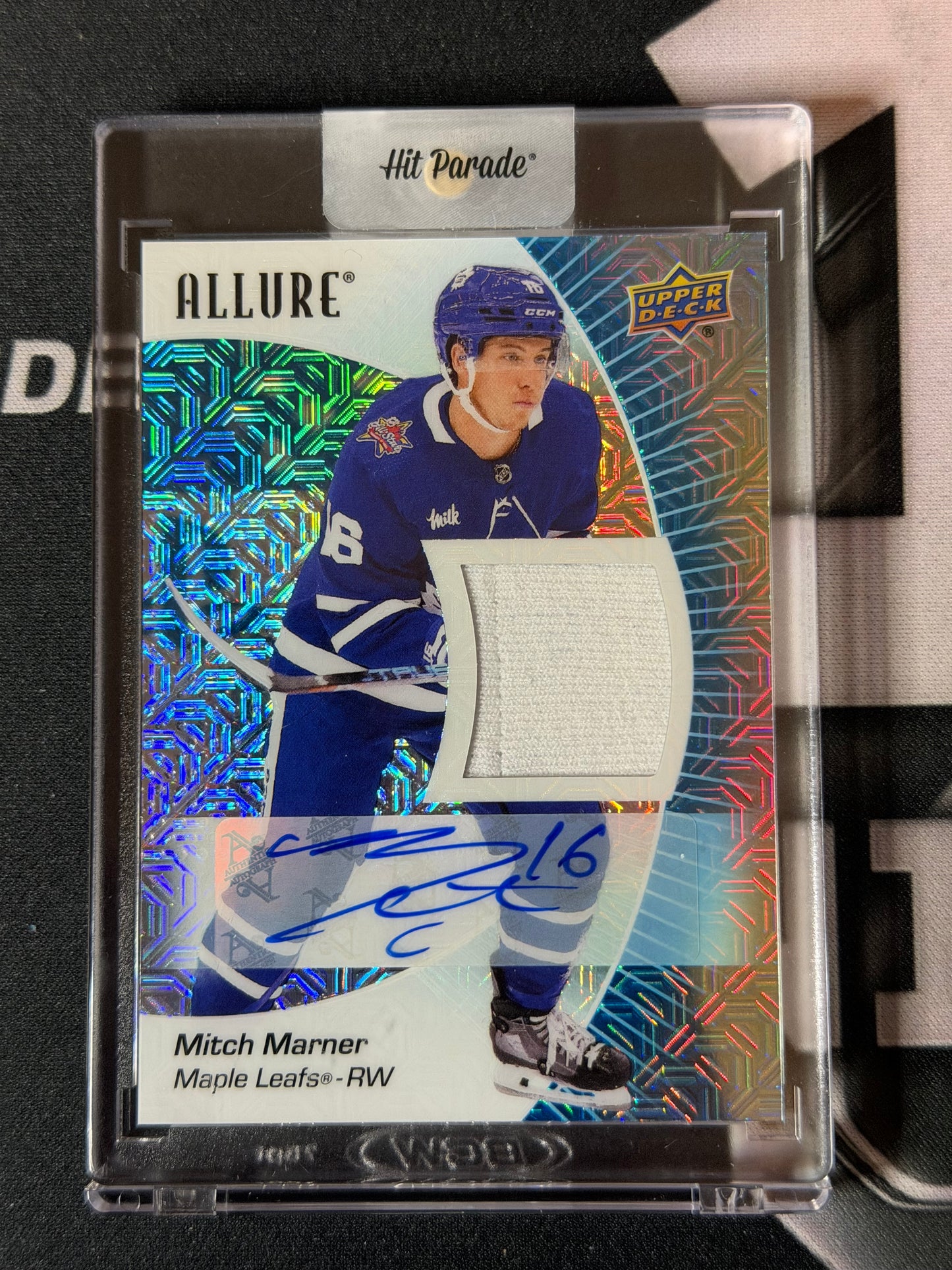 23-24 UD ALLURE BLUE LINE JERSEY AUTOGRAPH MITCH MARNER 23/25