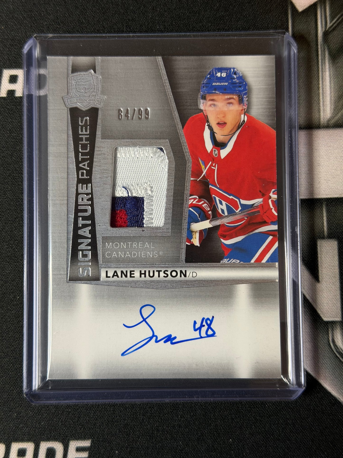 24-25 UD THE CUP SIGNATURE PATCHES ROOKIE AUTO RPA LANE HUTSON 84/99