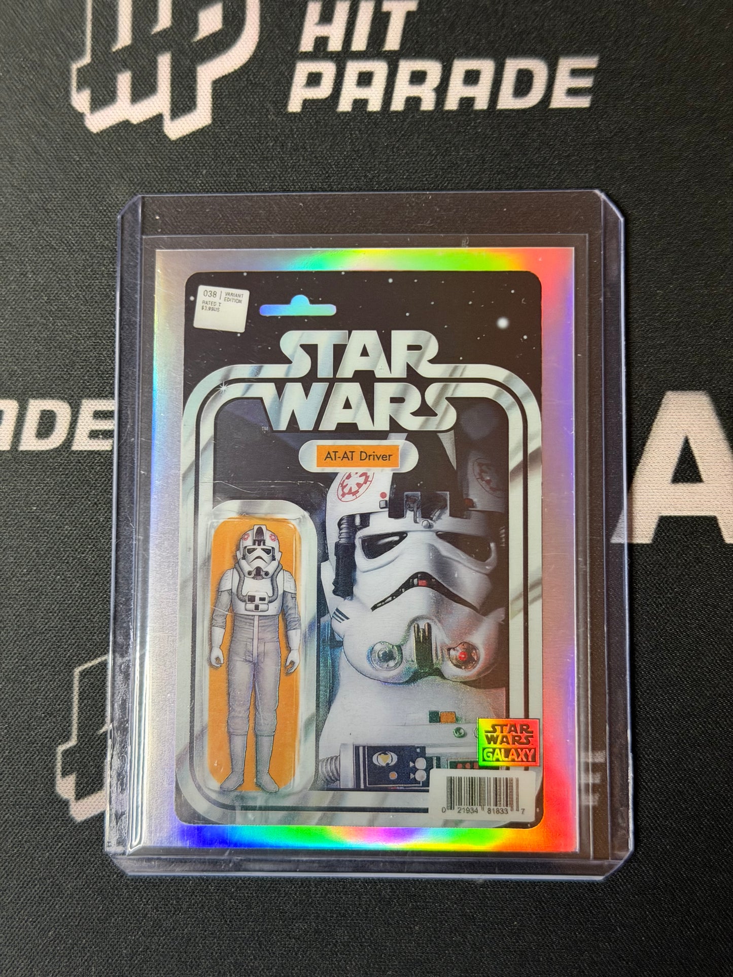 25 TOPPS STAR WARS CHROME GALAXY COMICFRACTOR AT-AT DRIVE SSP FIGURE