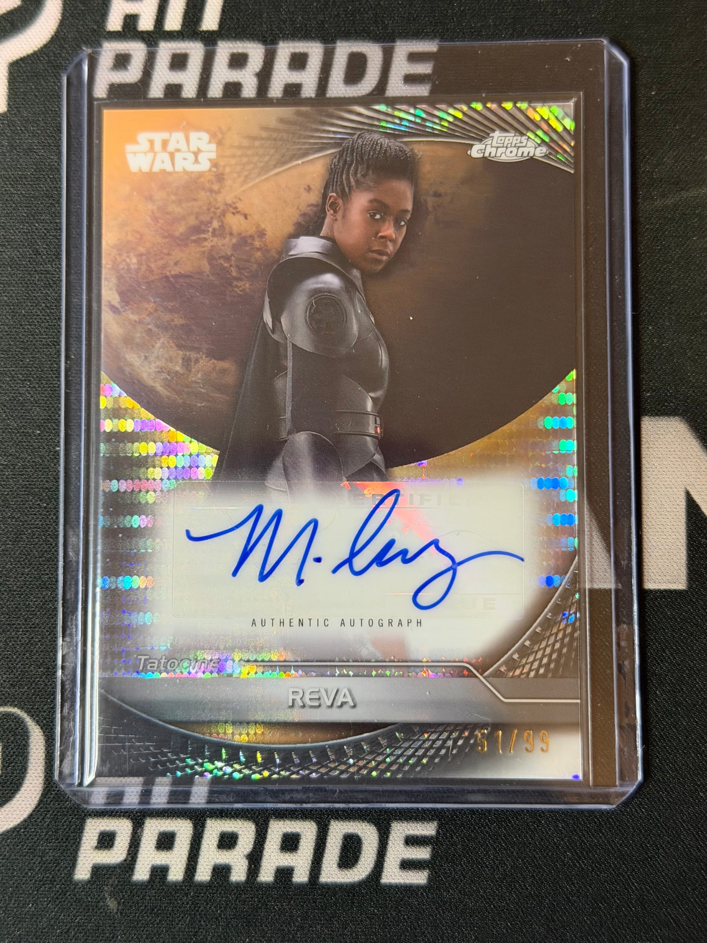 25 TOPPS CHROME STAR WARS HYPERSPACE PULSAR MOSES INGRAM AUTO SP 51/99