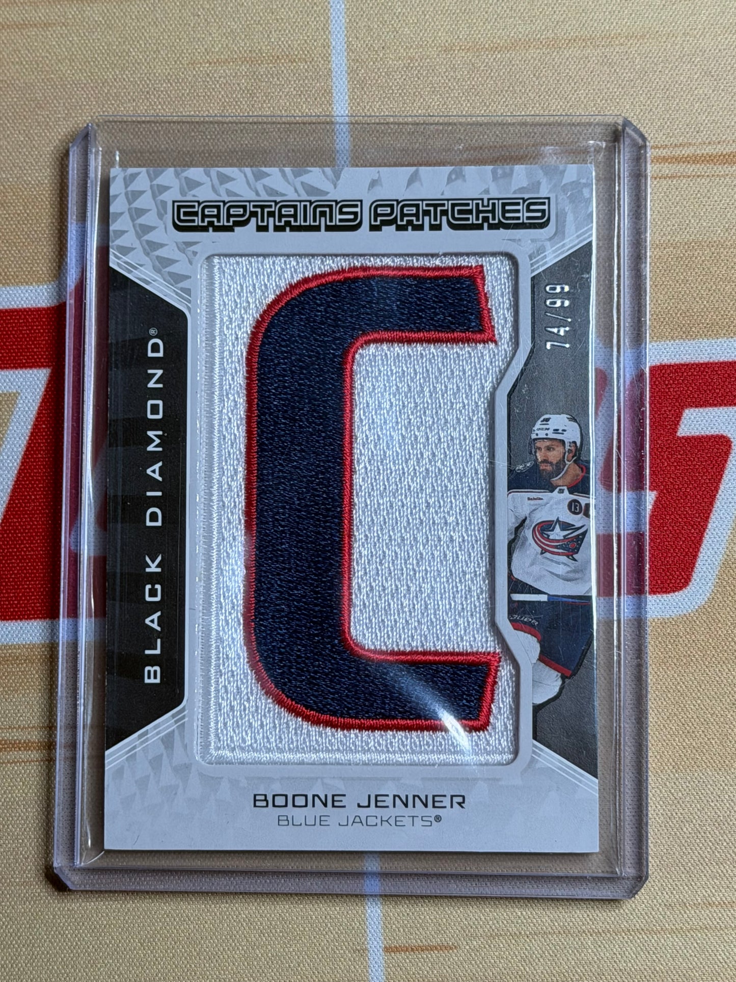 25-26 UD BLACK DIAMOND CAPTAINS PATCHES BOONE JENNER 74/99