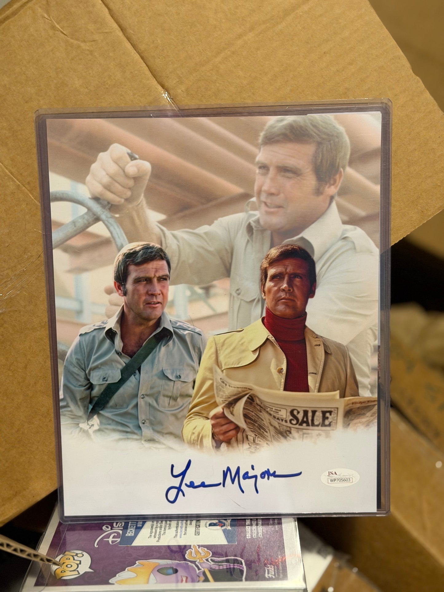 LEE MAJORS AUTOGRAPHED 8X10 JSA AUTHENTICATED