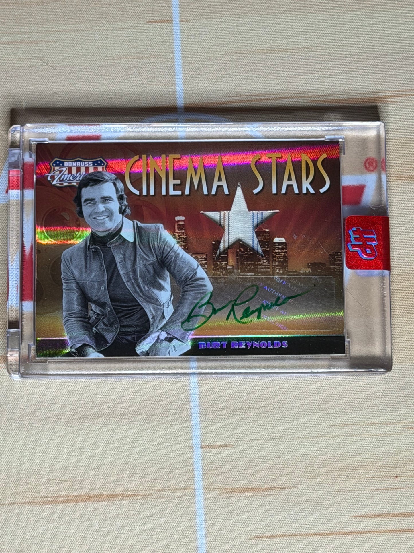 07 DONRUSS AMERICANA BURT REYNOLDS CINEMA STARS WORN SHIRT AUTO 06/25