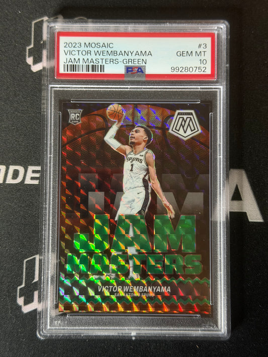 2023 MOSAIC VICTOR WEMBANYAMA JAM MASTERS GREEN - PSA 10