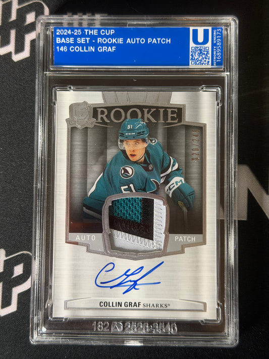 24-25 CUP BASE SET ROOKIE AUTO PATCH COLLIN GRAF /249