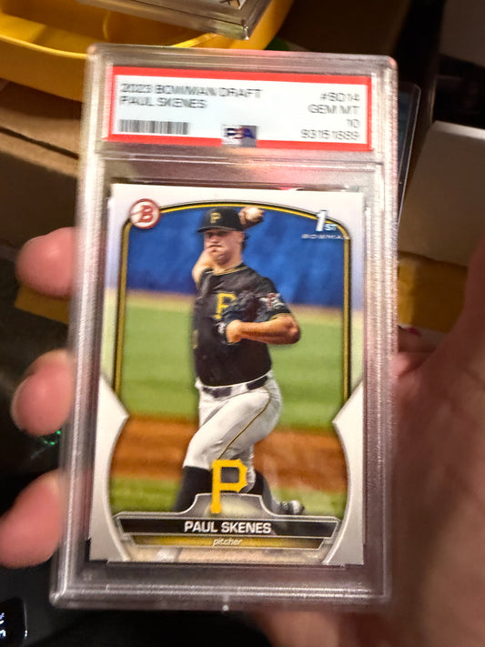 23 BOWMAN DRAFT PAUL SKENES BASE RC PSA 10