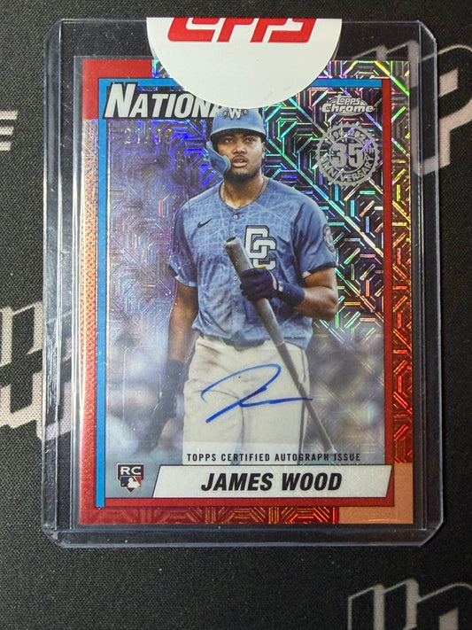 25 TOPPS CHROME UPDATE JAMES WOOD RC MOJO REFRACTOR 21/99 U90C-30 35TH ANNIVERSARY