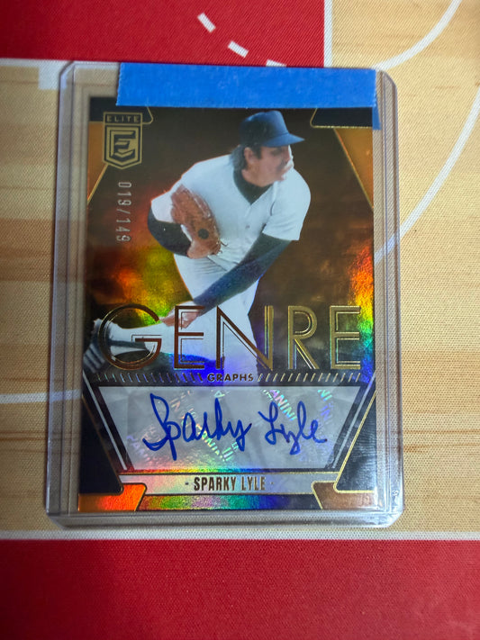 26 DONRUSS ELITE SPARKY LYLE GENRE AUTO 019/149