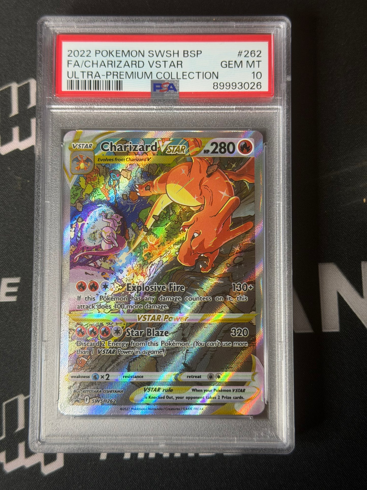 22 POKEMON SWSH BSP FA/CHARIZARD VSTAR ULTRA-PREMIUM COLLECTION #262 PSA 10
