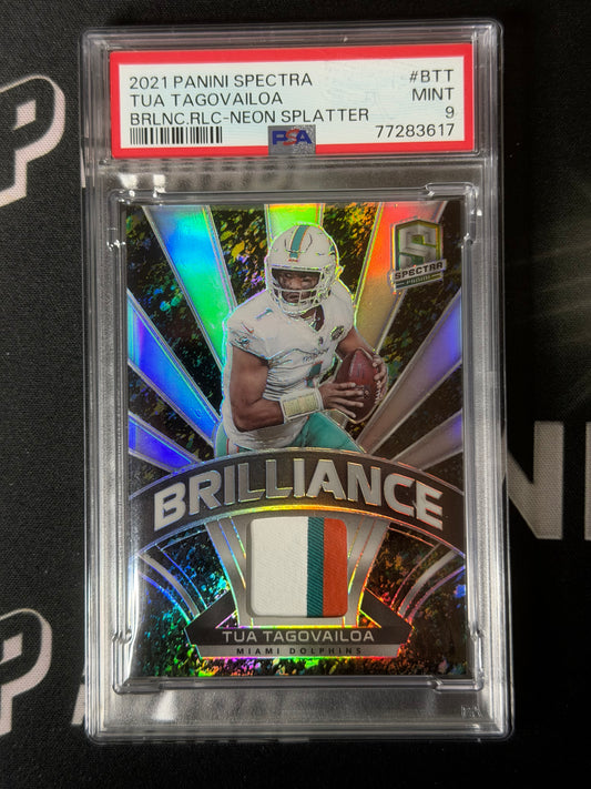 2021 PANINI SPECTRA - TUA TAGOVAILOA BRILLIANCE RELIC - NEON SPLATTER 5/8