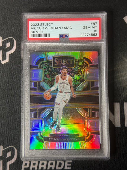2023 SELECT VICTOR WEMBENYAMA SILVER PRIZM - PSA 10