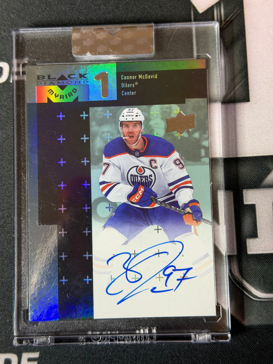 23-24 UD CLEAR CUT - BLACK DIAMOND MYRIAD CONNOR MCDAVID AUTOGRAPH