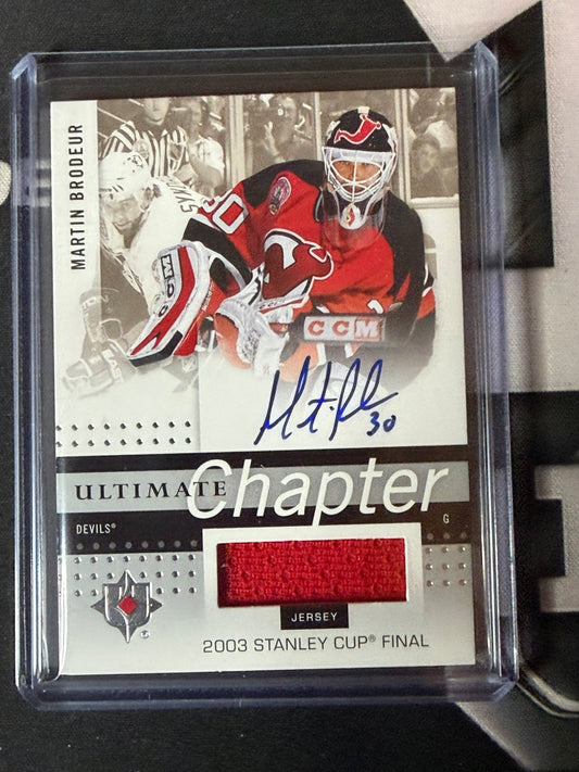 24-25 ULTIMATE COLLECTION ULTIMATE CHAPTER MARTIN BRODEUR JERSEY AUTO