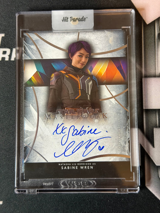 24 TOPPS STAR WARS MASTERWORKS AUTO NATASHA LIU BORDIZZO AS SABINE WREN