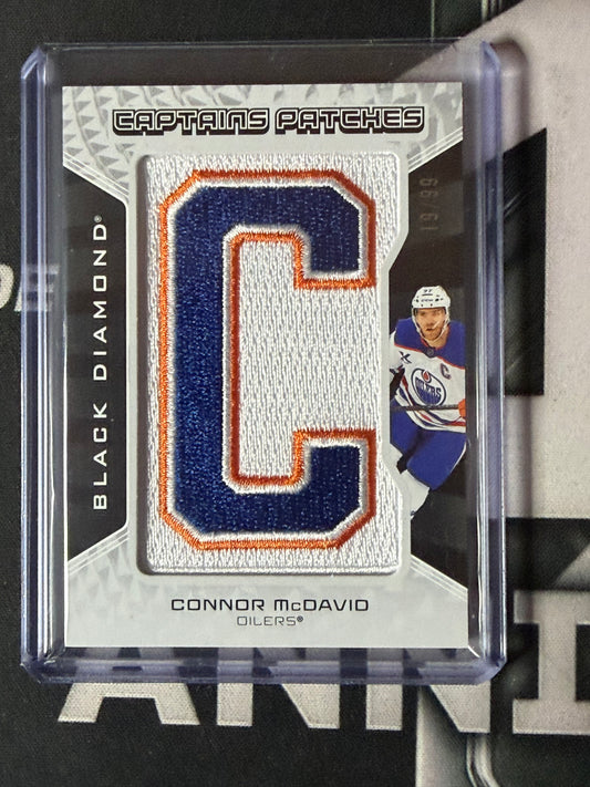 25-26 UD BLACK DIAMOND CAPTAINS PATCHES CONNOR MCDAVID 19/99