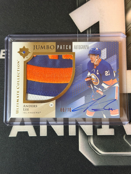 24-25 ULTIMATE COLLECTION JUMBO PATCH AUTOGRAPH ANDERS LEE