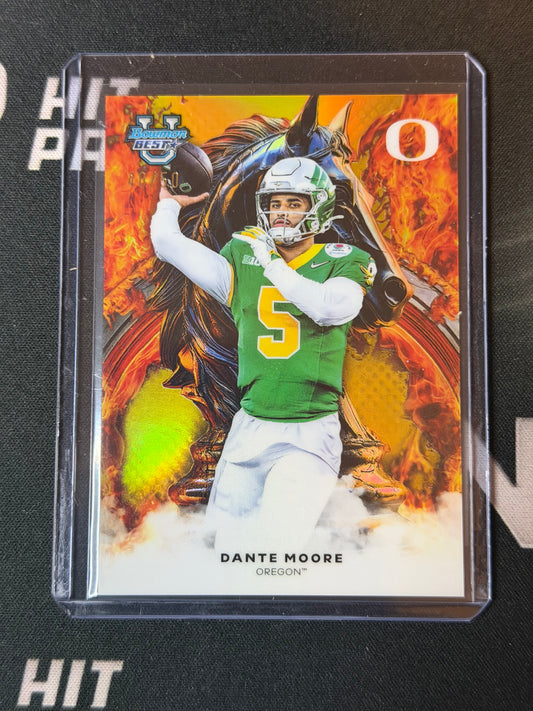 25 BOWMAN BEST U FOOTBALL GOLD WORKHORSE DANTE MOORE 40/50