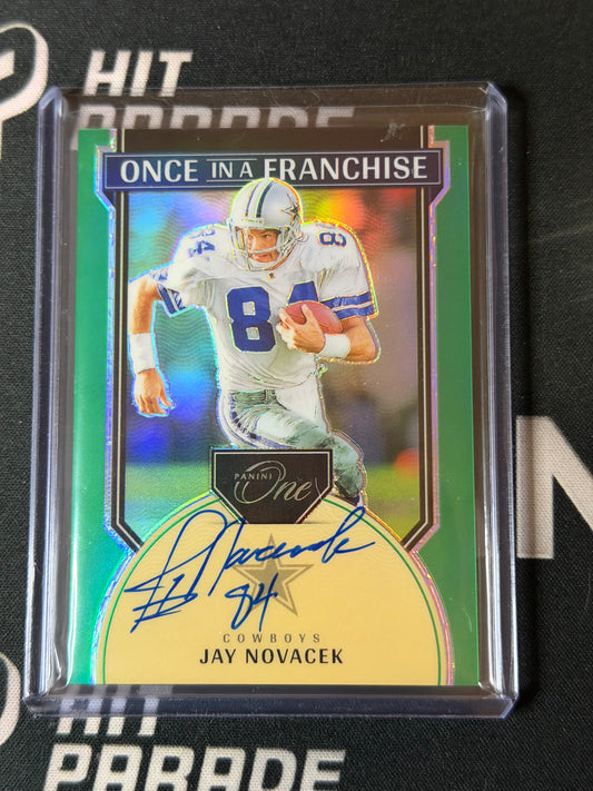 24 PANINI ONE FOOTBALL ONCE IN A FRANCHISE JAY NOVACEK AUTO 13/40