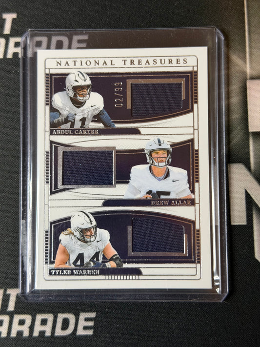 25 NATIONAL TREASURES PENN STATE TEAM TRIO PATCH 02/99
