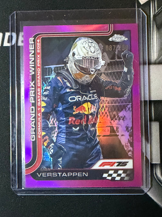 25 TOPPS CHROME F1 MAX VERSTAPPEN PINK 087/250
