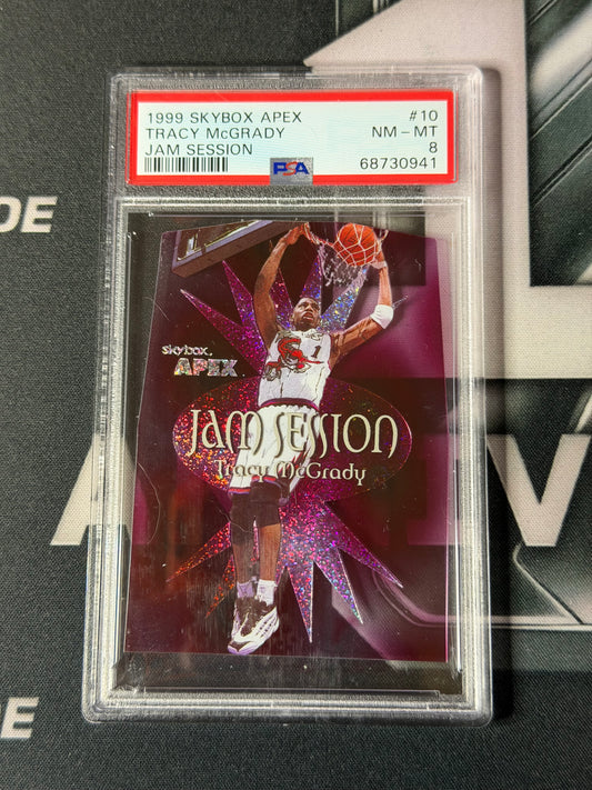 99 SKYBOX APEX TRACY McGRADY JAM SESSION PSA 8