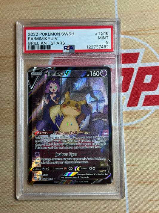 22 POKÉMON MIMIKYU V - BRILLIANT STARS PSA 9