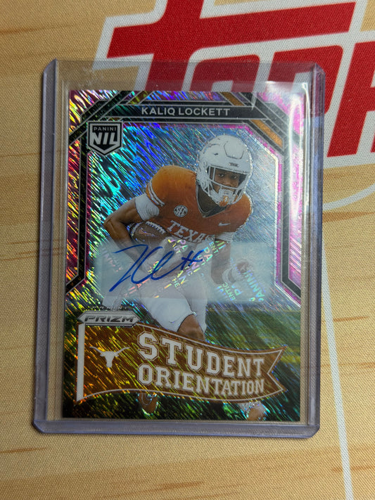 25 UNIVERSITY OF TEXAS NIL KALIQ LOCKETT STUDENT ORIENTATION PINK AUTO