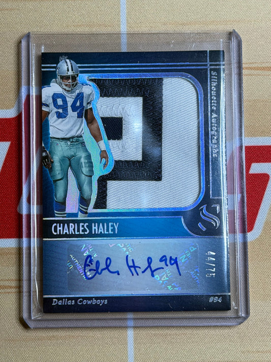 25 SILHOUETTE FB CHARLES HALEY AUTUGRAPH PATCH 44/75