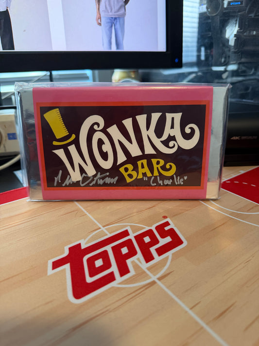 WONKA BAR AUTOGRAPHED BY PETER OSTRUM "CHARLIE BUCKETS" JSA AUTHENTICATED