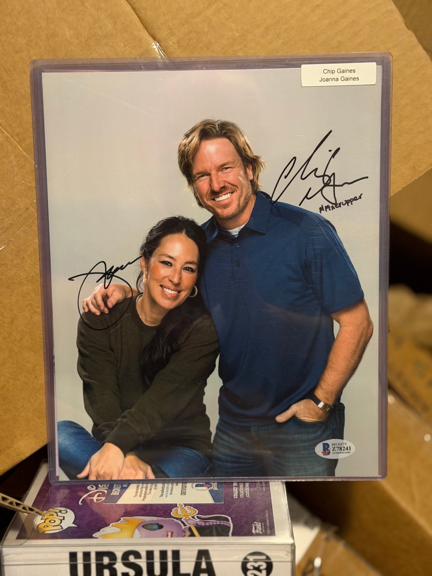 CHIP & JOANNA GANES AUTOGRAPHED 8X10 BECKETT COA