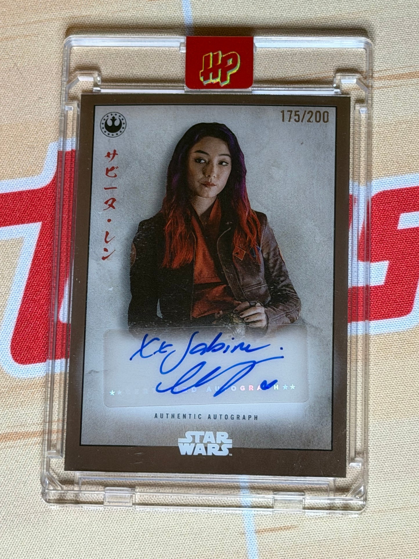 25 TOPPS STAR WARS MEIYO NATASHA LIU BORDIZZO AS SABINE WREN AUTO 175/200