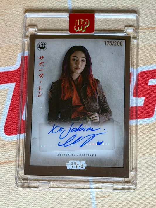 25 TOPPS STAR WARS MEIYO NATASHA LIU BORDIZZO AS SABINE WREN AUTO 175/200
